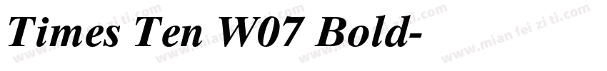 Times Ten W07 Bold字体转换